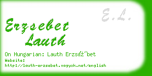 erzsebet lauth business card